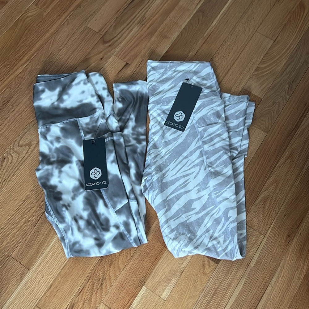 Two Pairs NWT Scorpio Sol leggings size Medium
